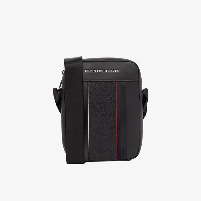  Tommy Hilfiger Foundation Mini Erkek Siyah Çapraz Çanta