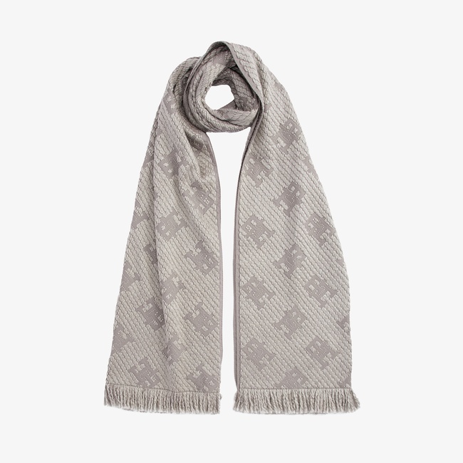  Tommy Hilfiger Elevated Chic Wool Kadın Gri Fular