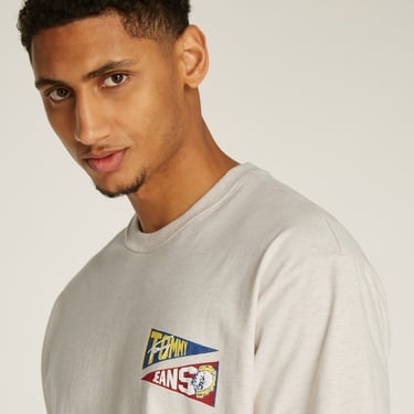  Tommy Jeans Relax Uni Flag Tiger Erkek Bej T-Shirt