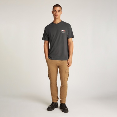  Tommy Jeans Relax Novelty Erkek Gri T-Shirt