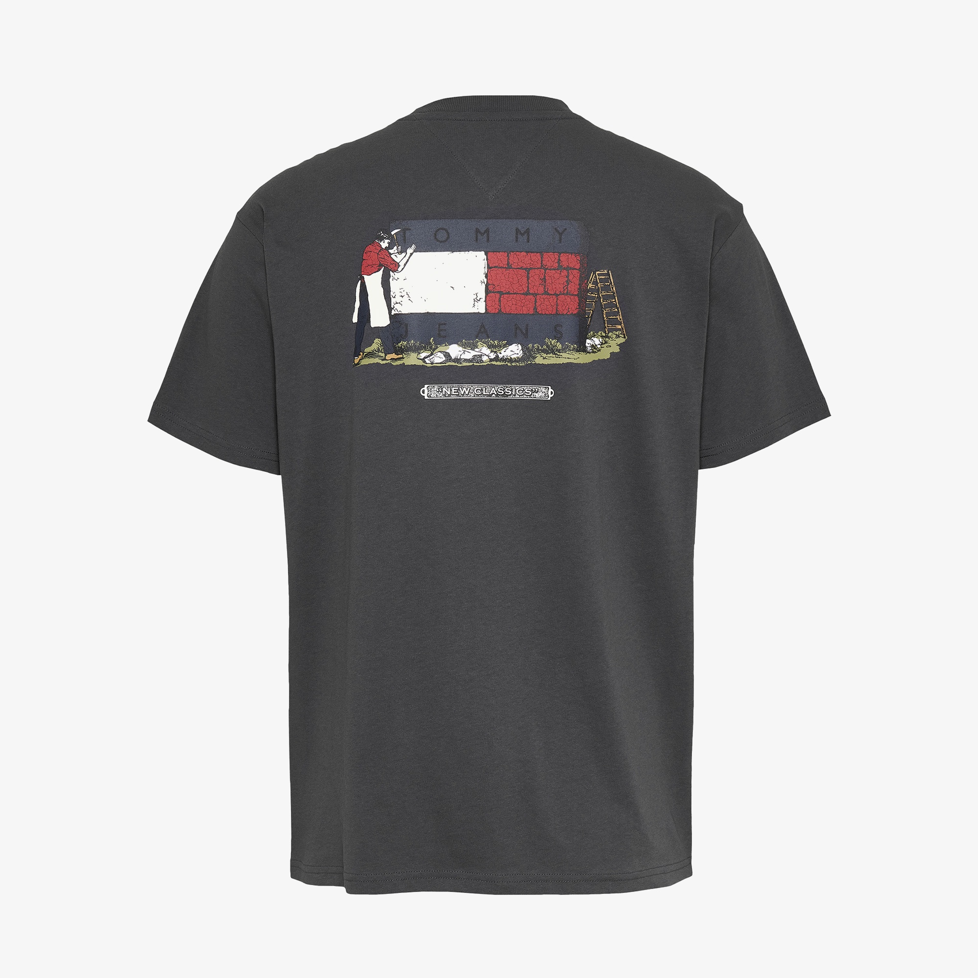 Tommy Jeans Relax Novelty Erkek Gri T-Shirt