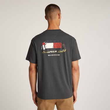  Tommy Jeans Relax Novelty Erkek Gri T-Shirt