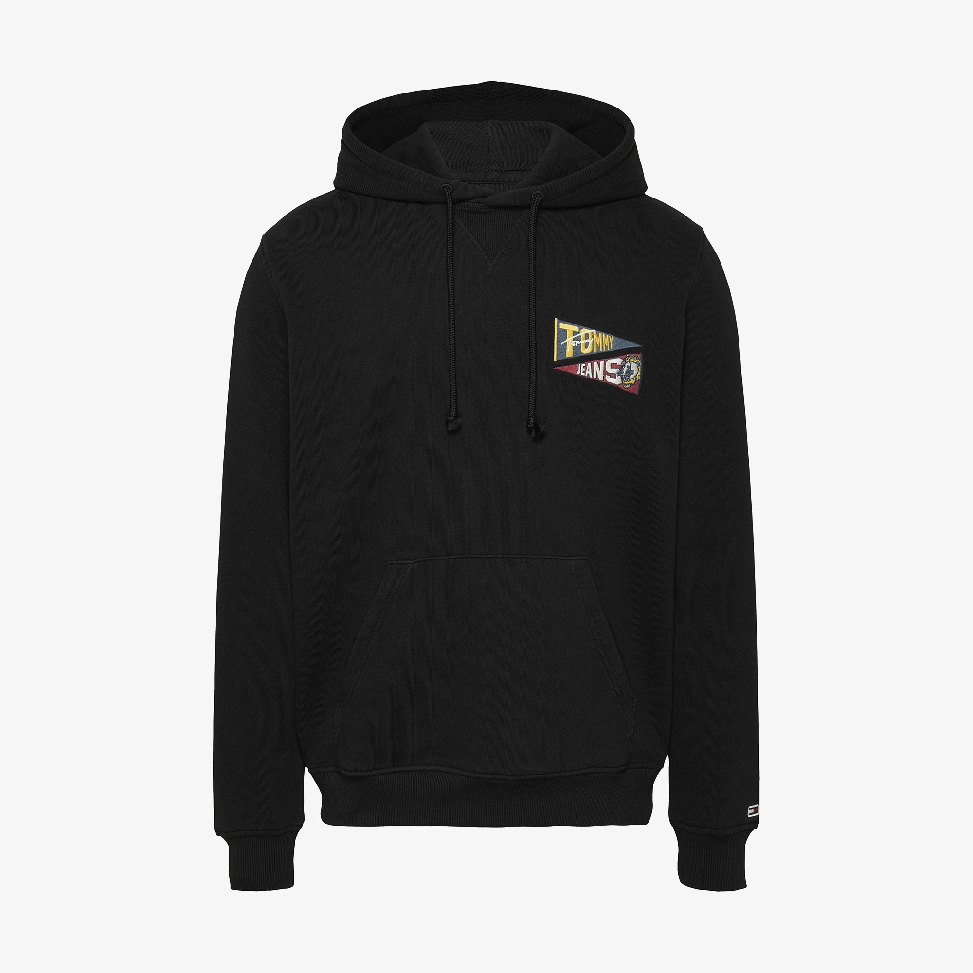 Tommy Jeans Reg Uni Flag Tiger Erkek Siyah Sweatshirt