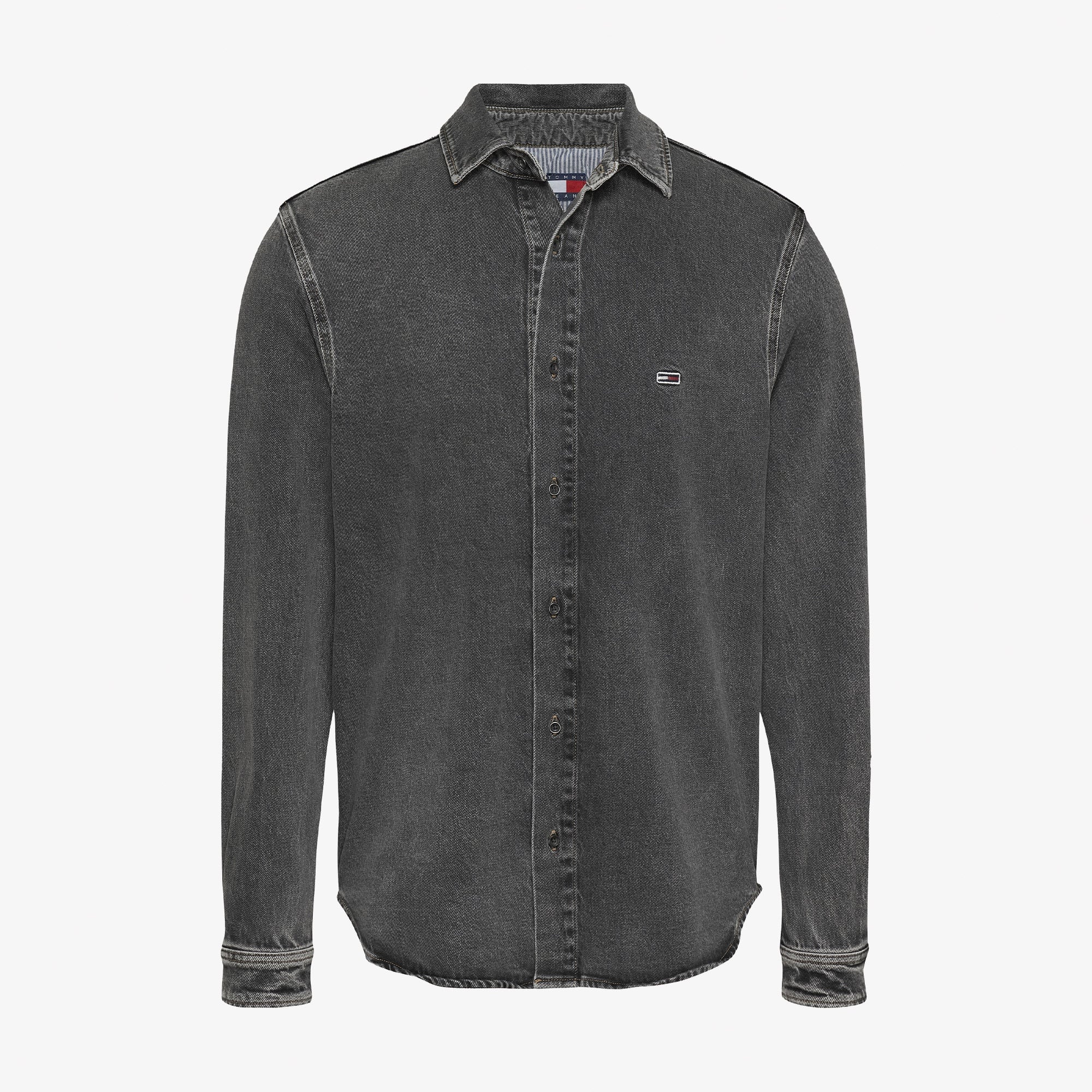 Tommy Jeans Regular Fit Overshirt Erkek Siyah Gömlek