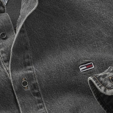  Tommy Jeans Regular Fit Overshirt Erkek Siyah Gömlek