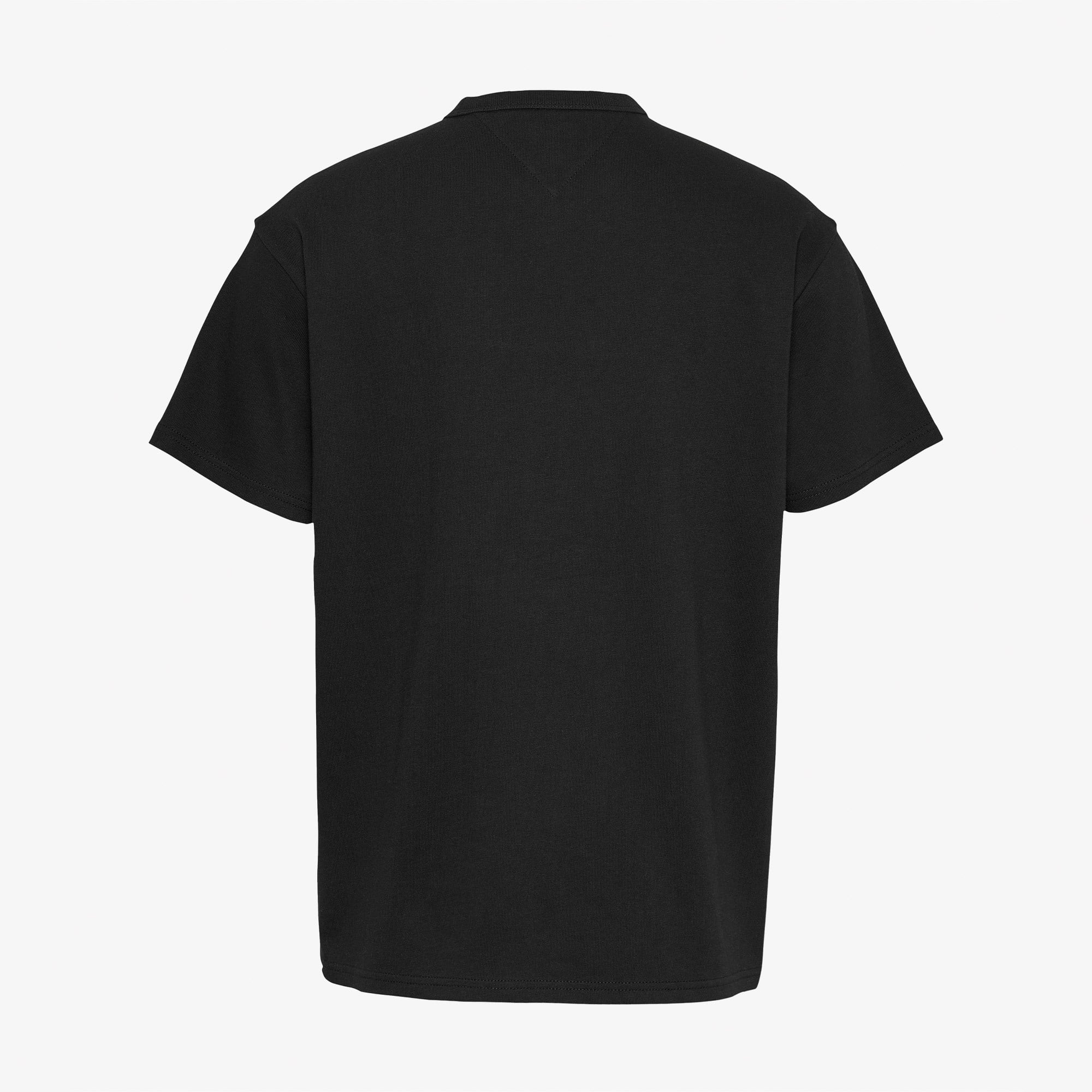 Tommy Hilfiger Linear Erkek Siyah T-Shirt