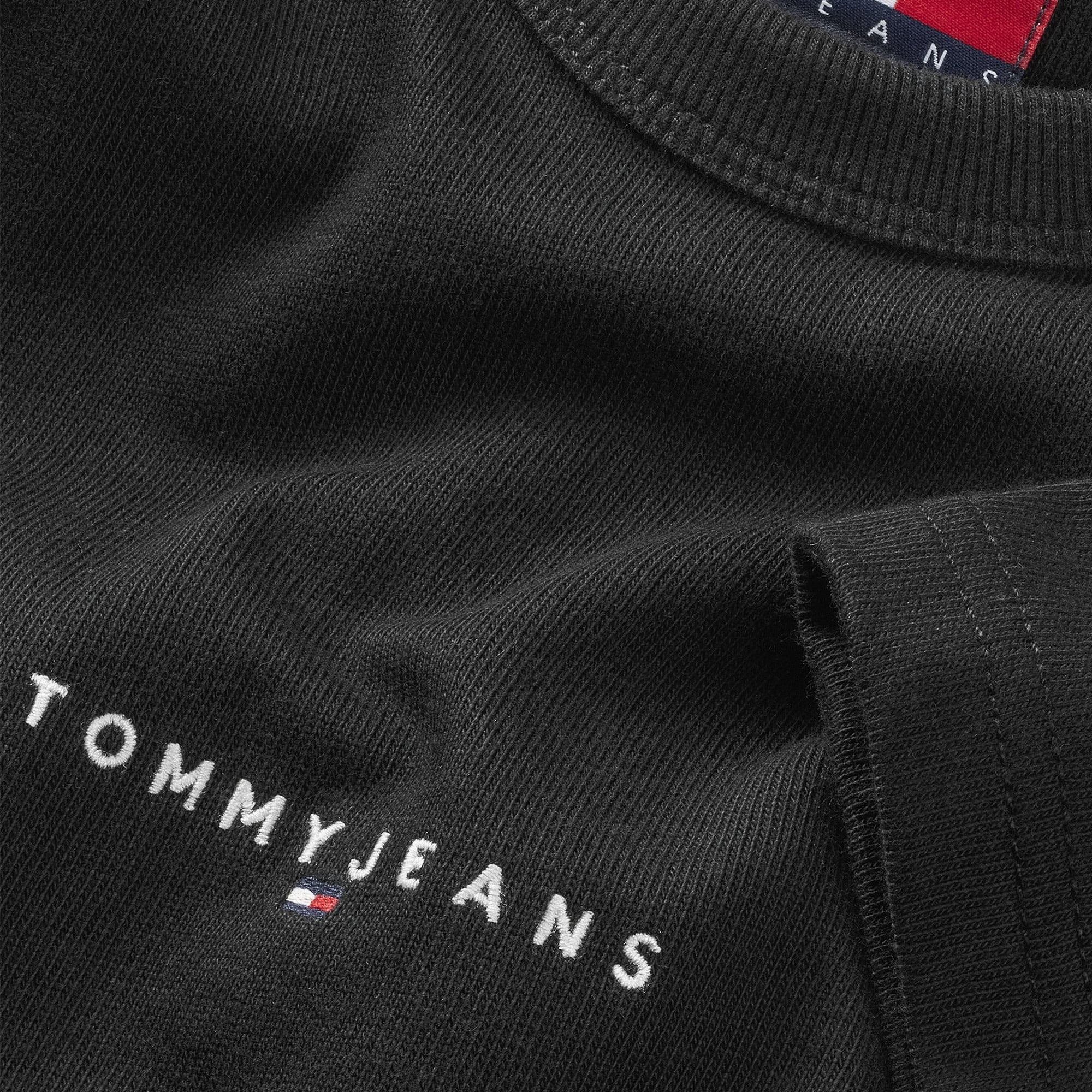 Tommy Hilfiger Linear Erkek Siyah T-Shirt