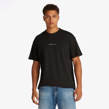  Tommy Hilfiger Linear Erkek Siyah T-Shirt