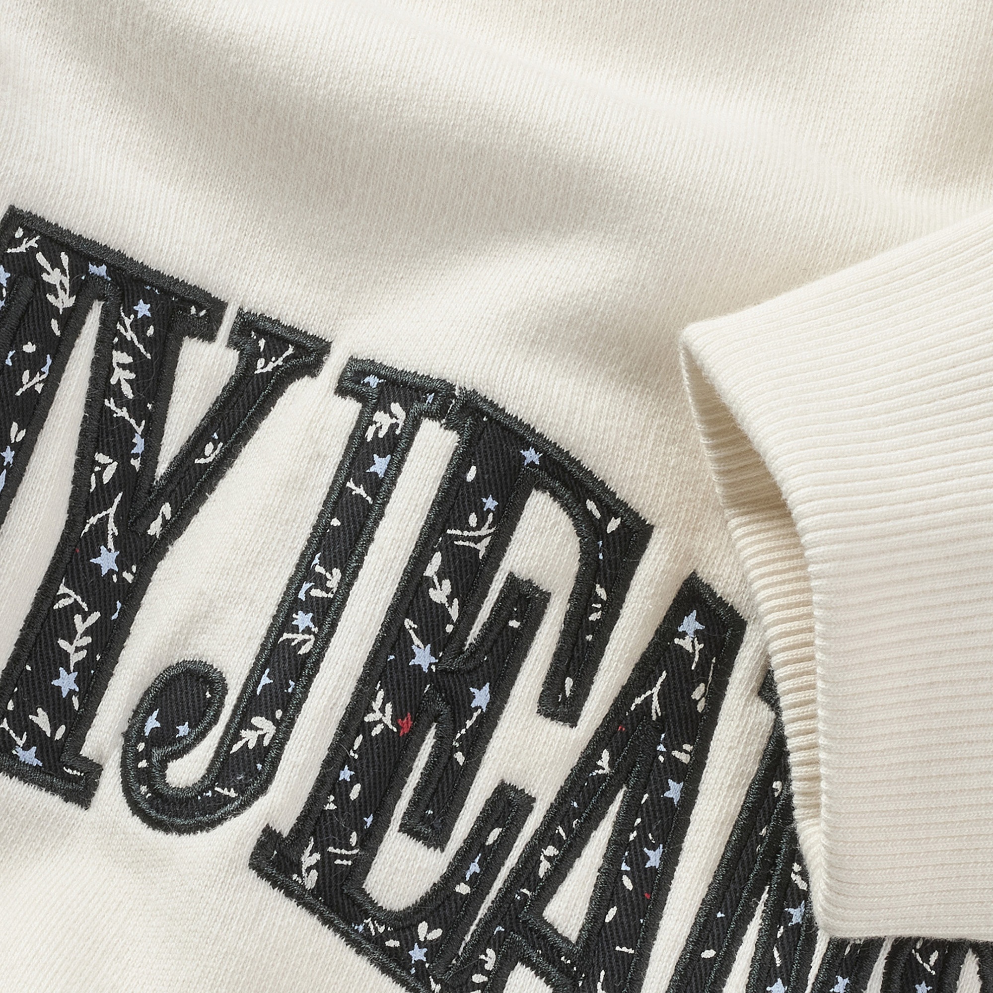 Tommy Jeans Relax Floral Varsity Crew Kadın Beyaz Sweatshirt