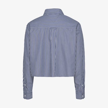  Tommy Jeans Crop Relax Poplin Kadın Mavi Gömlek