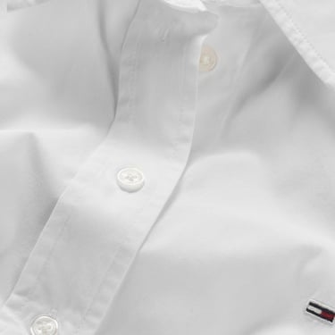  Tommy Jeans Crop Relax Poplin Kadın Beyaz Gömlek