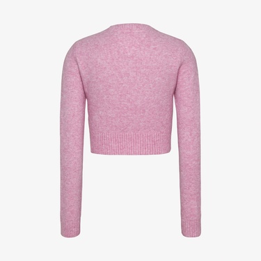  Tommy Jeans Crp Script Ext Kadın Pembe Kazak