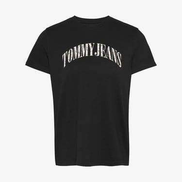  Tommy Jeans Reg Floral Varsity Kadın Siyah T-Shirt