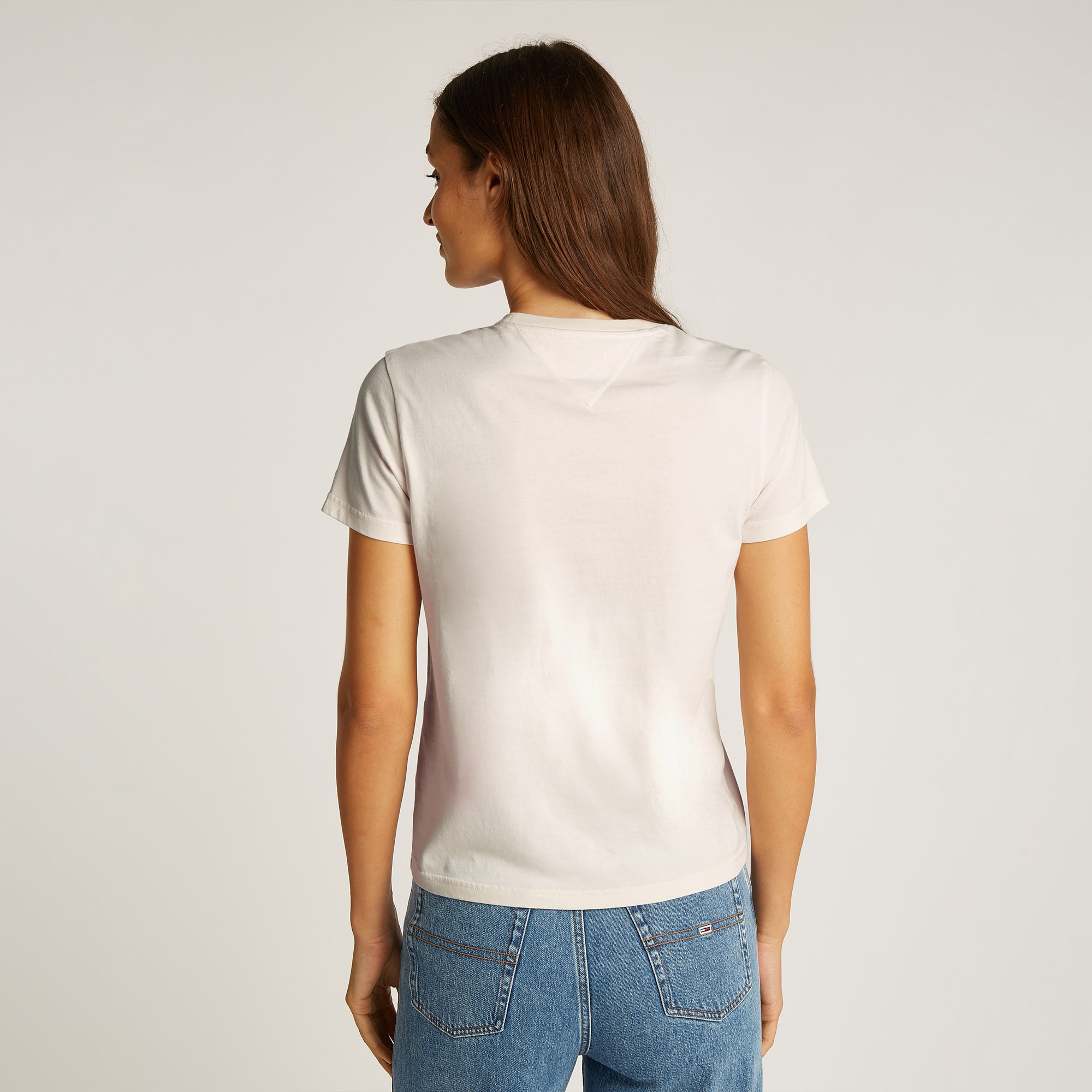 Tommy Jeans Reg Floral Varsity Kadın Beyaz T-Shirt