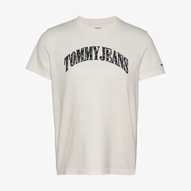  Tommy Jeans Reg Floral Varsity Kadın Beyaz T-Shirt