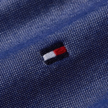  Tommy Hilfiger Solid Heritage Oxford Erkek Mavi Gömlek