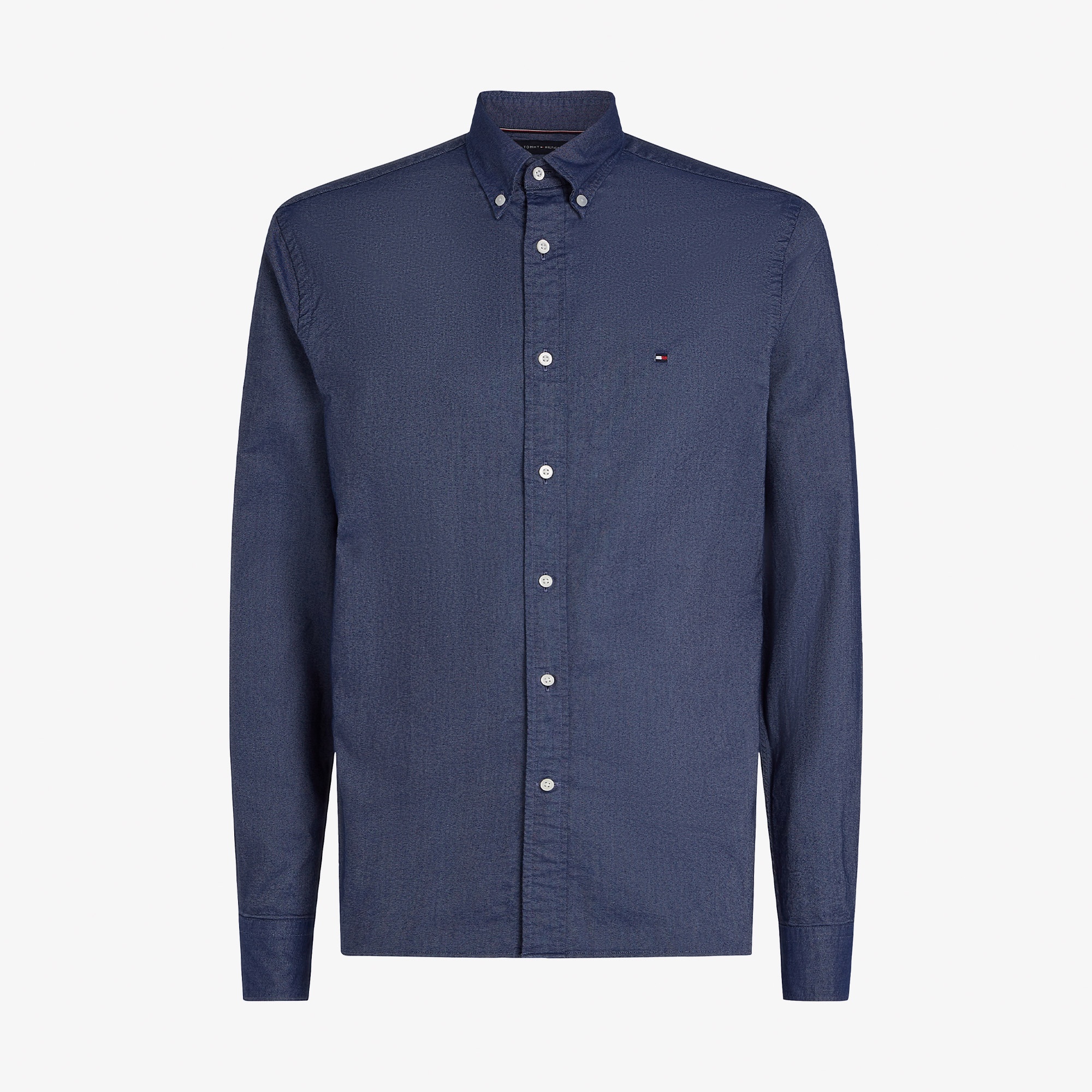 Tommy Hilfiger Solid Heritage Oxford Erkek Mavi Gömlek