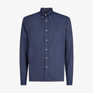  Tommy Hilfiger Solid Heritage Oxford Erkek Mavi Gömlek