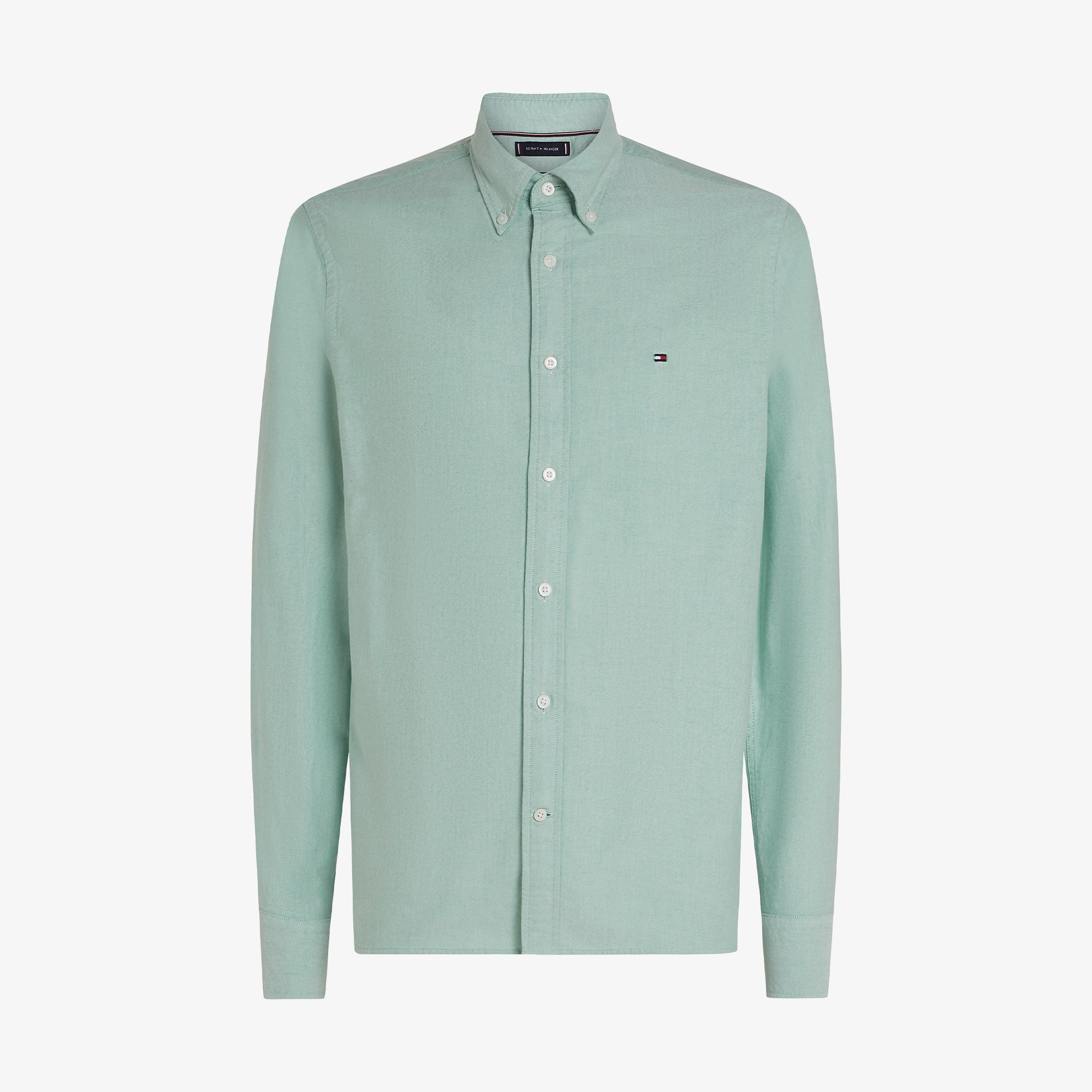 Tommy Hilfiger Solid Heritage Oxford Erkek Yeşil Gömlek