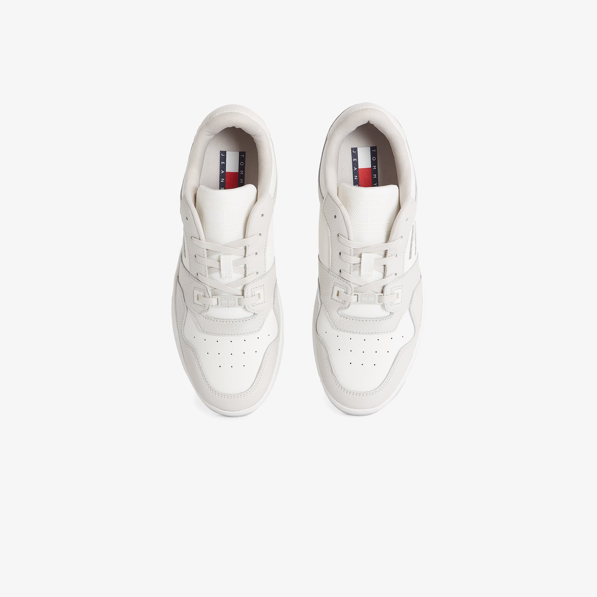 Tommy Hilfiger Tommy Hilfiger Gri Retro Basket Cupsole Tumble Erkek Beyaz Sneaker | FashFed Gri - 6. görsel