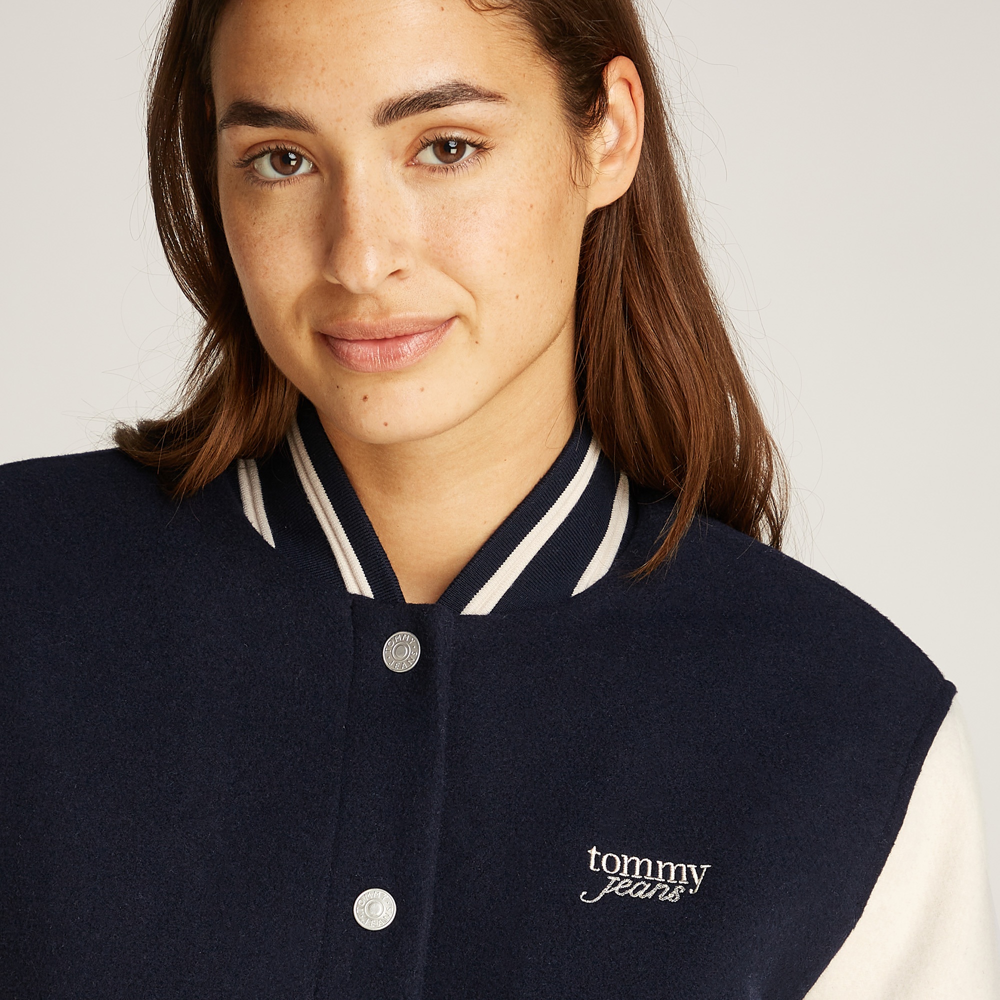 Tommy Hilfiger Tjw Wool Varsity Ext Kadın Mavi Ceket