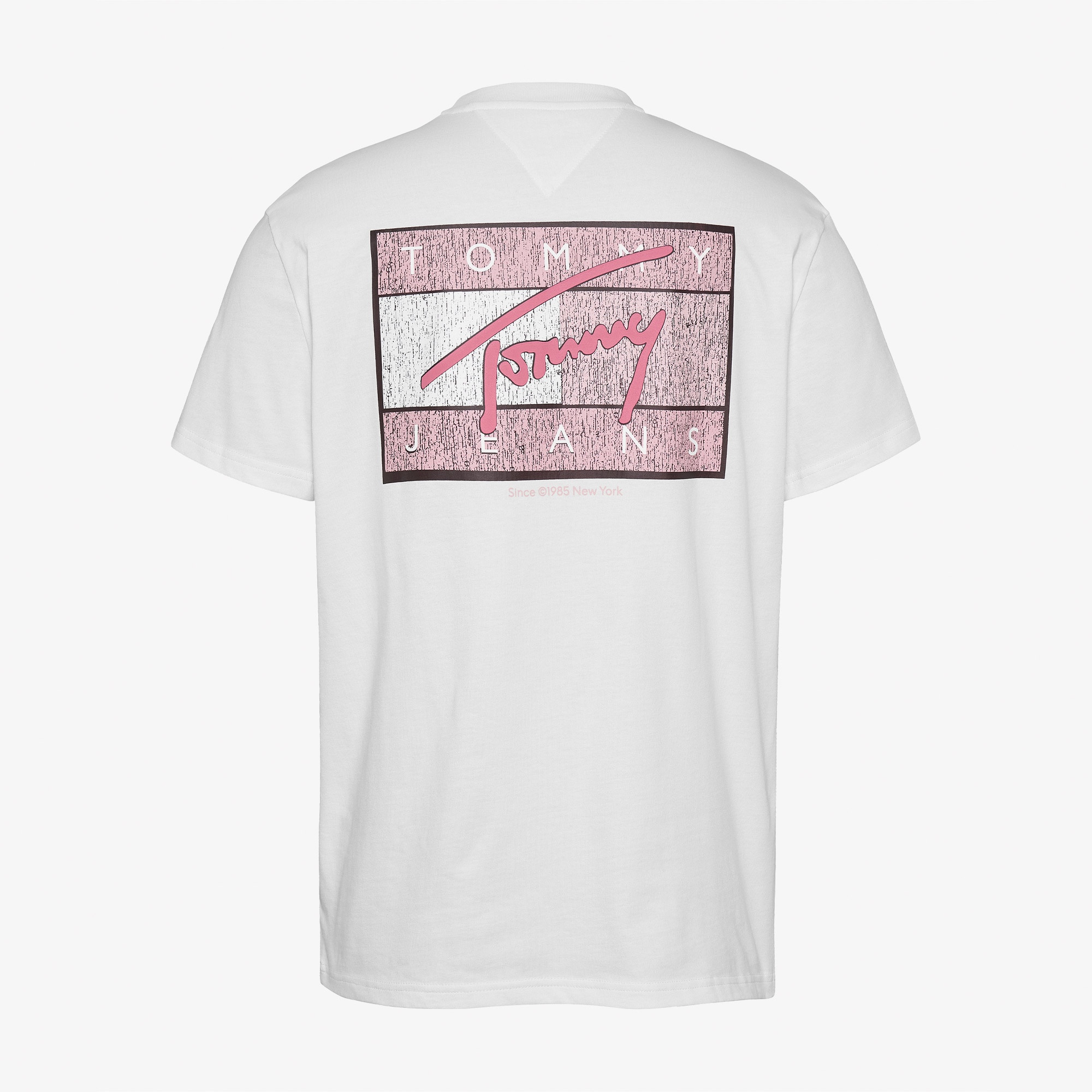 Tommy Jeans Reg Rwb Flag Ext Erkek Beyaz T-Shirt