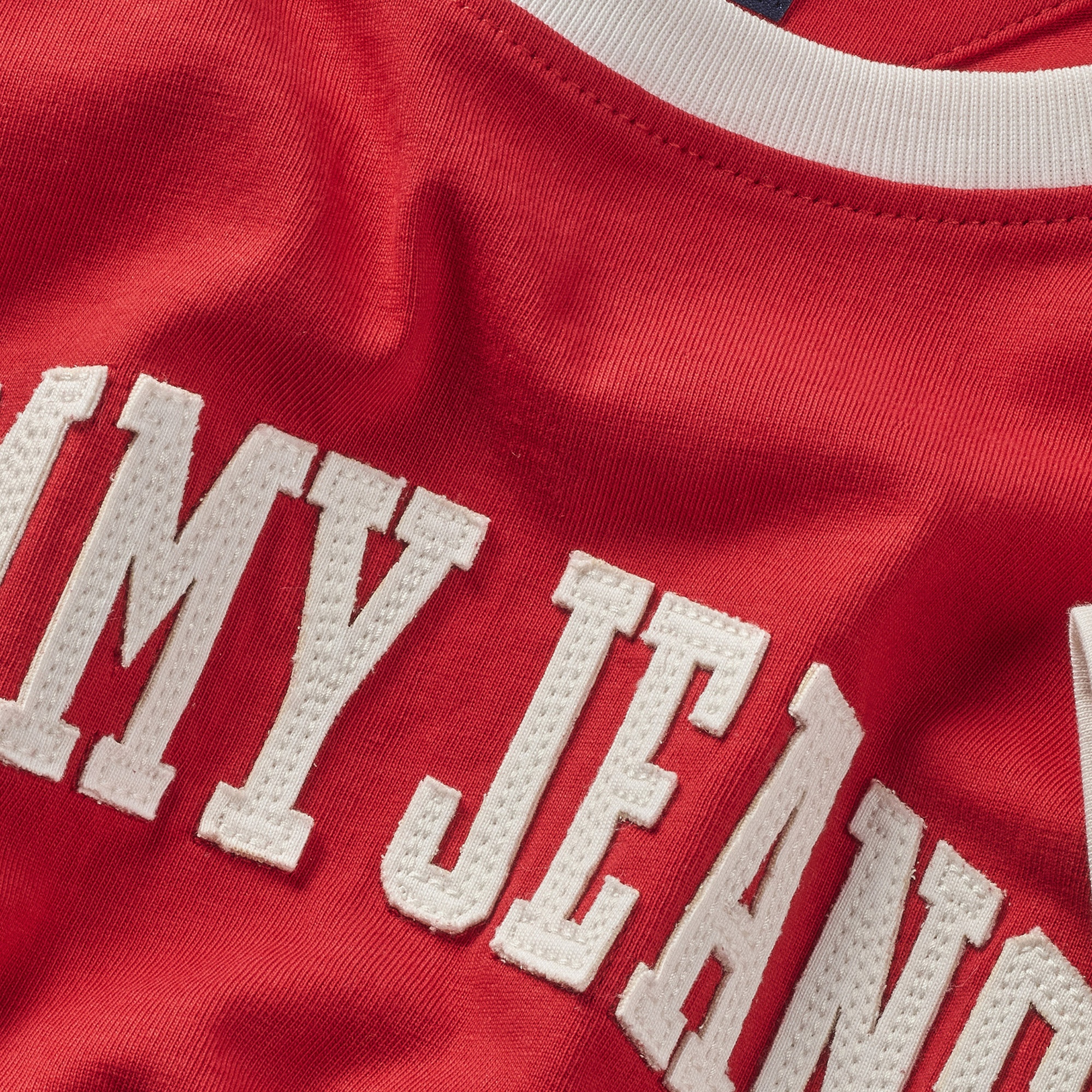 Tommy Hilfiger Tjw Reg Crp Varsity Kadın Kırmızı T-Shirt