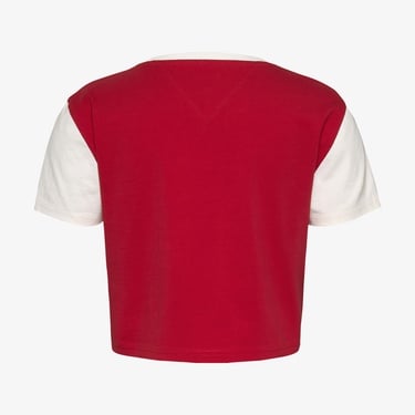  Tommy Hilfiger Tjw Reg Crp Varsity Kadın Kırmızı T-Shirt