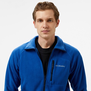  Columbia Fast Trek II Full Zip Fleece Erkek Mavi Polar Ceket