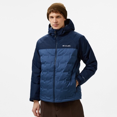  Columbia Grand Trek III Down Hooded Erkek Mavi Mont