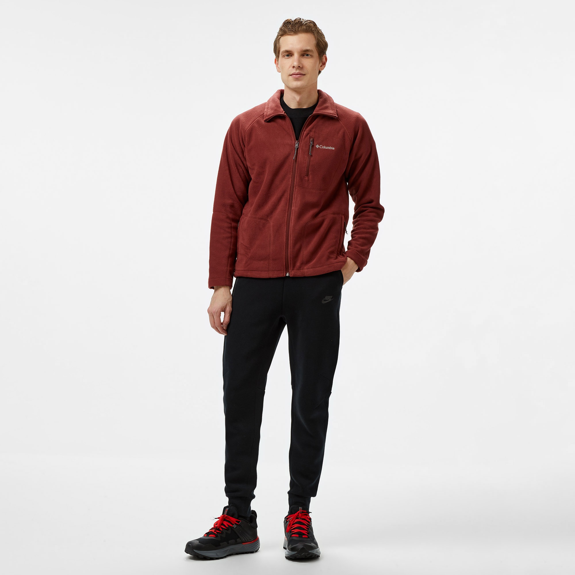 Columbia Fast Trek II Full Zip Fleece Erkek Kırmızı Polar