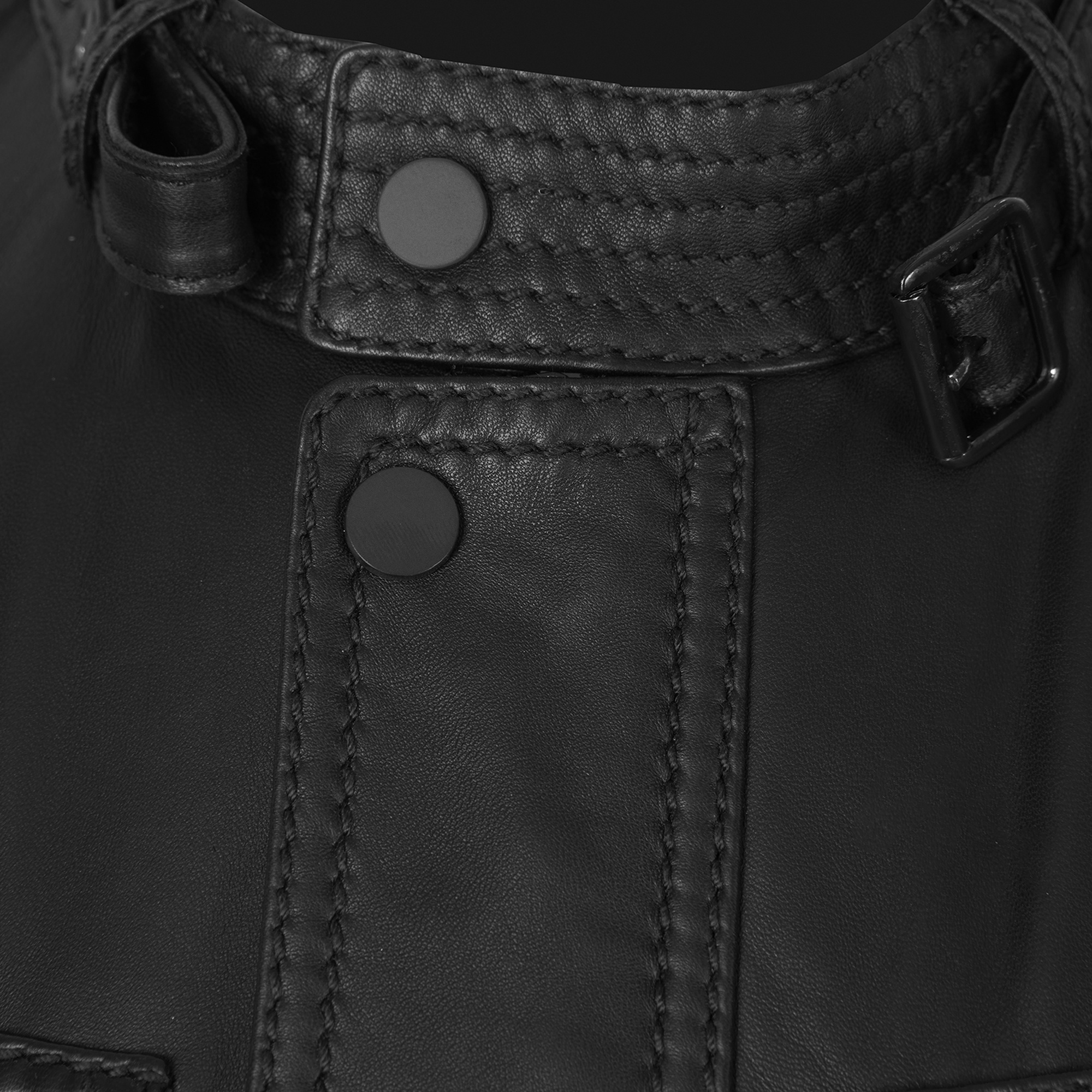 Dione Siyah Erkek Deri Mont