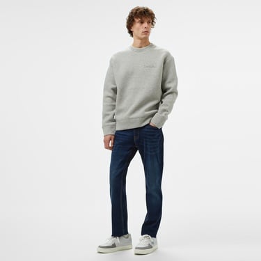  Calvin Klein Spacer Embossed Logo Erkek Gri Sweatshirt