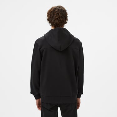  Calvin Klein Embroıdered Logo Zip Through Erkek Siyah Hoodie