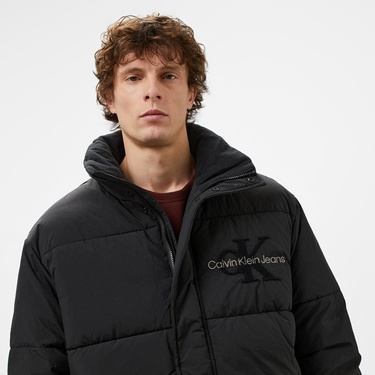  Calvin Klein Jeans Chenille Puffer Erkek Siyah Ceket