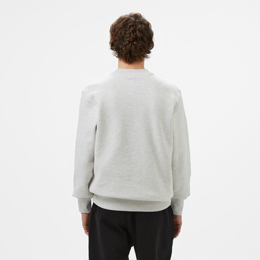  Calvin Klein Jeans Chenılle Monologo Crew Neck Erkek Gri Sweatshirt