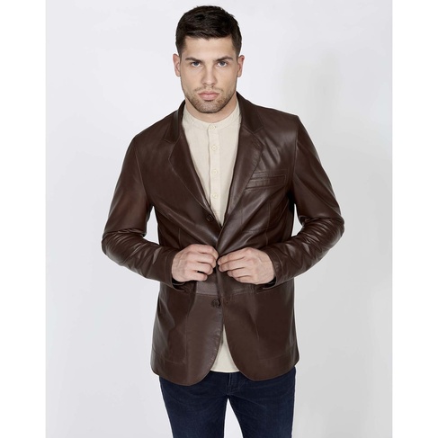  Kahve Anatole Erkek Deri Ceket