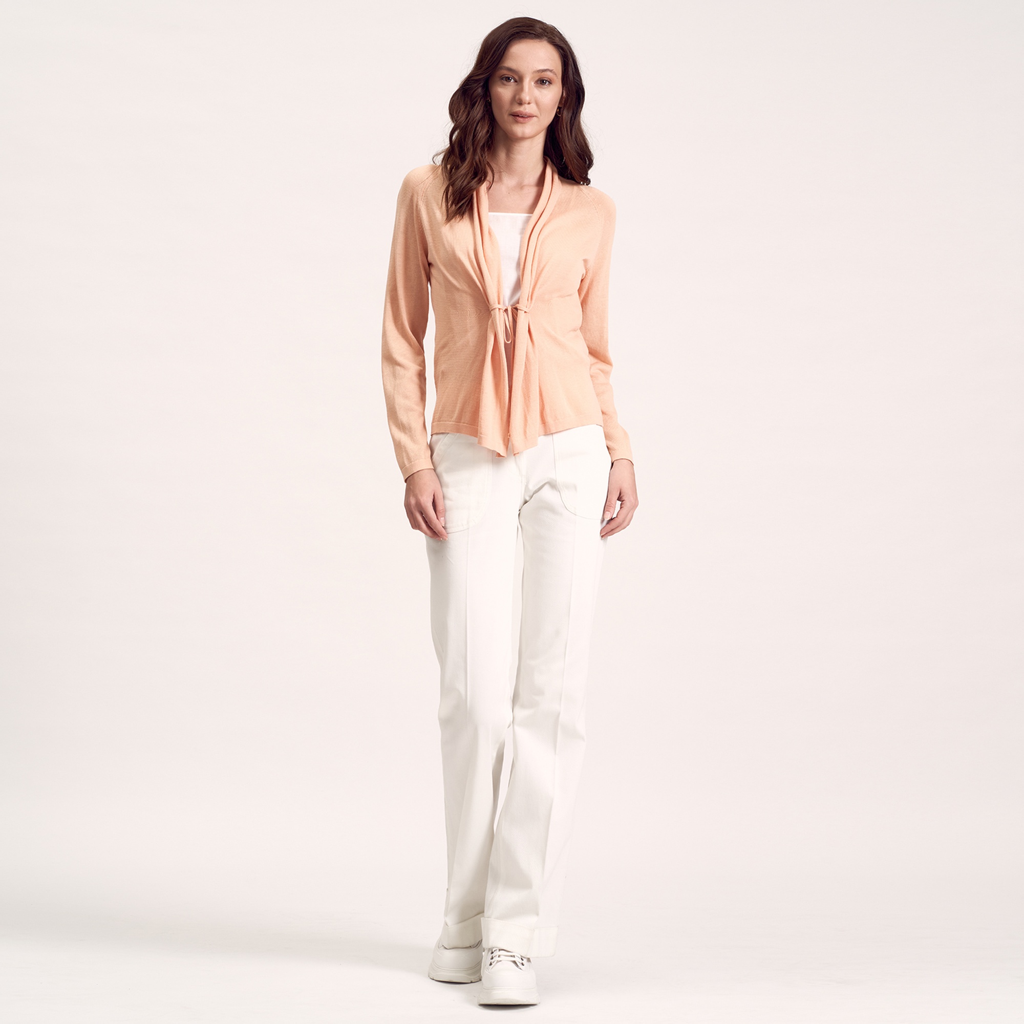 Pembe Kadın Triko Hırka