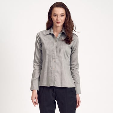  Siyah Pileli Kadın Gömlek