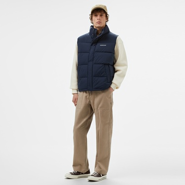  Guess ReLenght Vest Coated Light Poly Erkek Lacivert Yelek