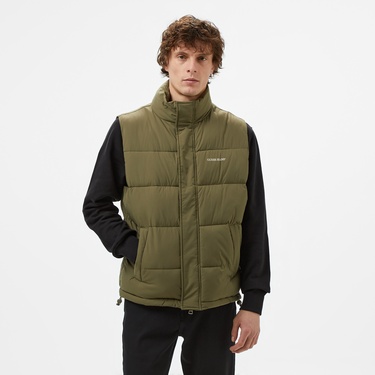  Guess ReLenght Vest Coated Light Poly Erkek Haki Yelek