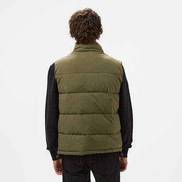  Guess ReLenght Vest Coated Light Poly Erkek Haki Yelek