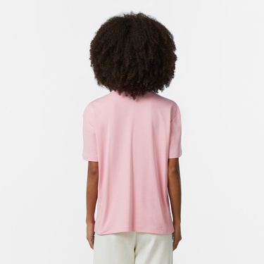  Lacoste Kadın Relaxed Fit Bisiklet Yaka Pembe T-Shirt