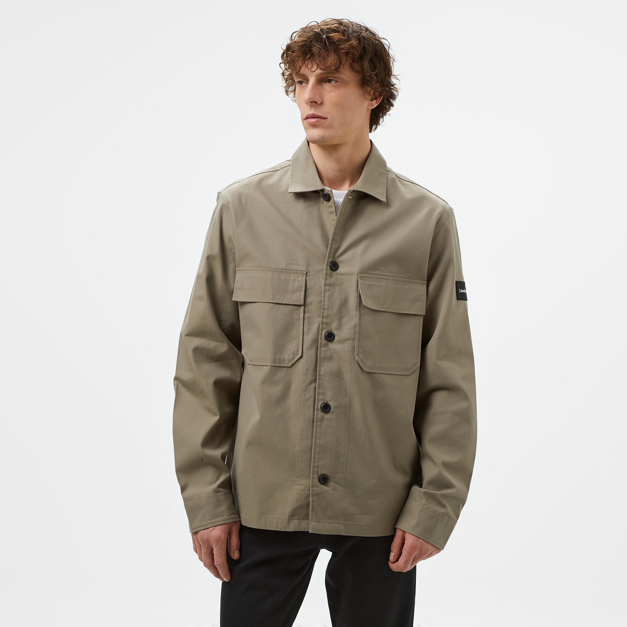 Calvin Klein Erkek Kahverengi Gömlek