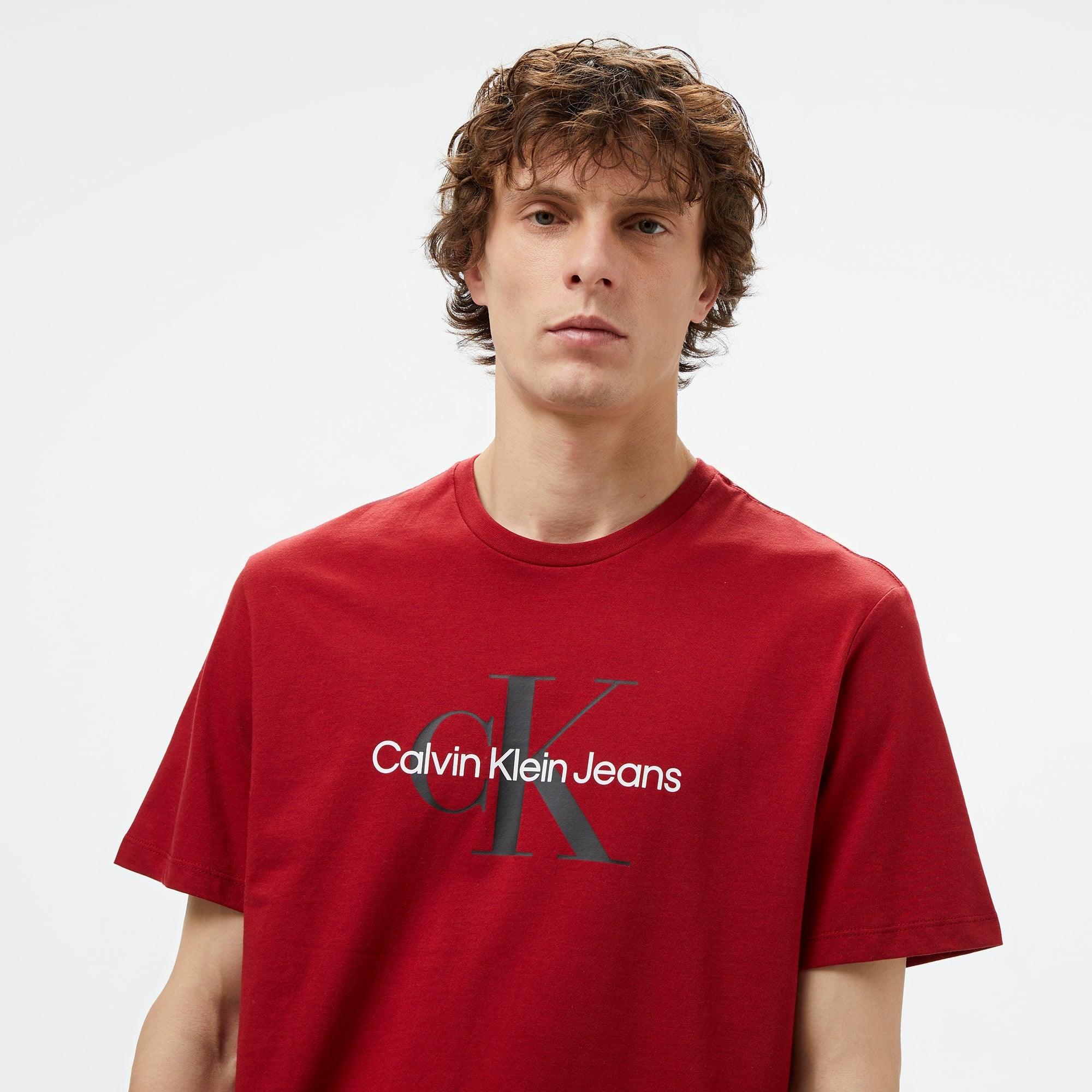 Calvin Klein Jeans Hero Monogram 30s Eu Opt Erkek Kırmızı T-Shirt
