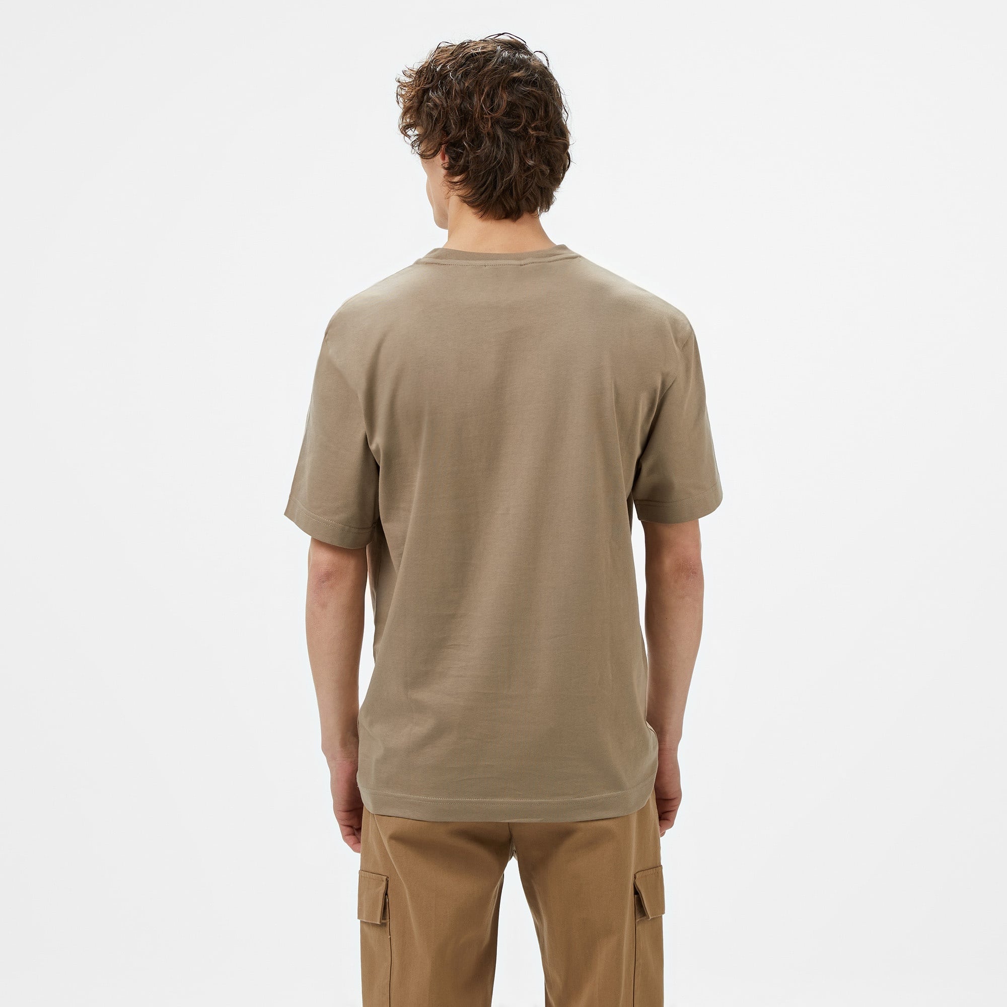 Calvin Klein Cotton Comfort Fit Erkek Bej T-Shirt