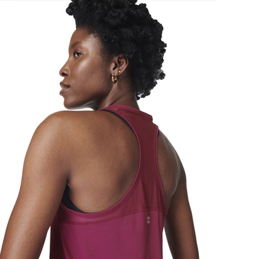  Sweaty Betty Breathe Easy Run Kadın Kırmızı Koşu Tank Top