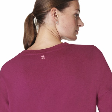  Sweaty Betty After Class Longline Sweatshir Kadın Kırmızı Sweatshirt