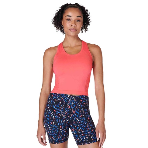  Sweaty Betty Athlete Crop Seamless Workout Kadın Koşu Tank Top