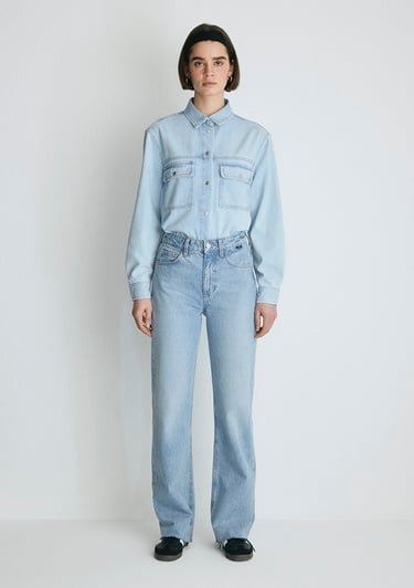  Mavi Victoria Real Blue Gölgeli Açık Mavi Jean Pantolon 101072-34111